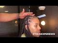 How to Two strand twist dreads - retwist and style locs 4 strand twist x 2 buns ig- THEJUEXPERIENCE