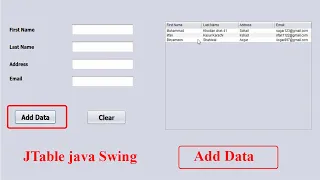 Java Tutorial - How To Add Row To JTable Form TextField in java in NetBeans With Source Code