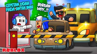 AKU DAN MOCIL JADI PETUGAS TOL DAN HANYA MELAYANI ORANG KAYA MOBIL SULTAN EMAS DI ROBLOX!!