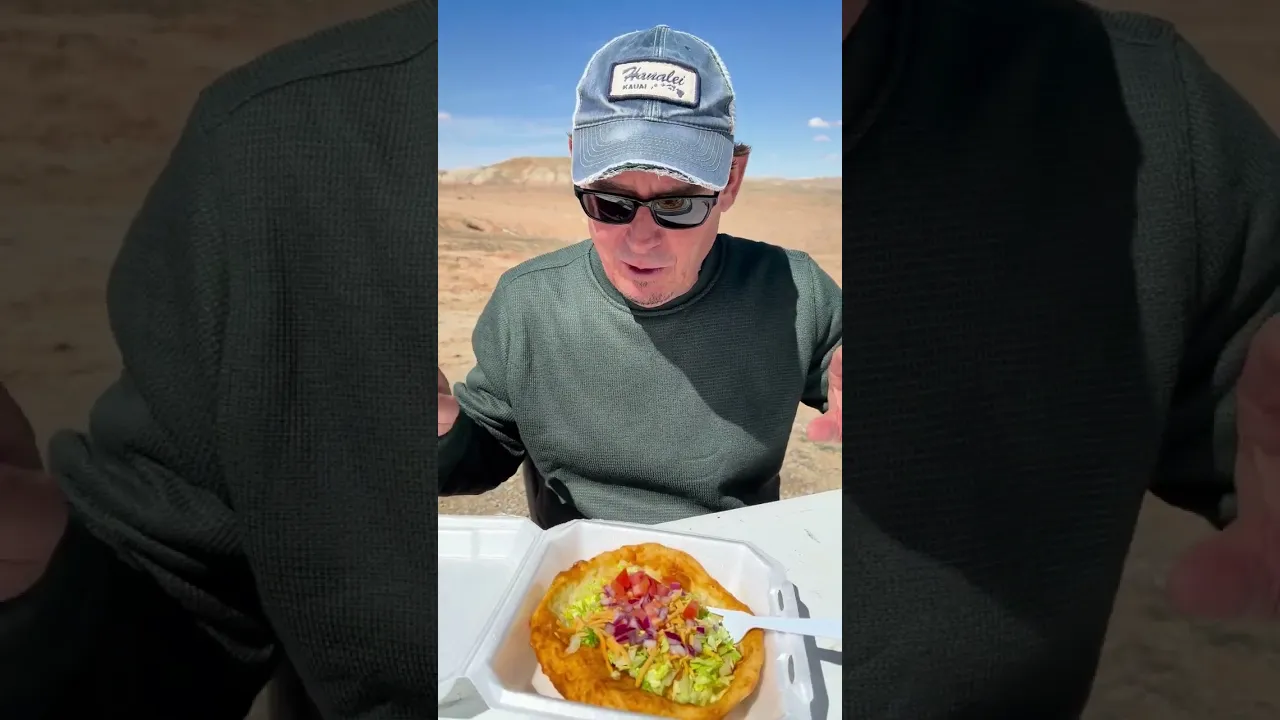 Navajo Frybread Tacos at Four Corners U.S.A. #Shorts
