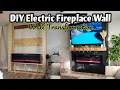 DIY ELECTRIC FIREPLACE DIY SHIPLAP FIREPLACE WALL TRANSFORMATION