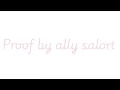 PROOF BY ALLY SALORT KAREOKE instrumental no vocals