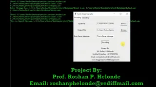 Audio Steganography Using Python Source Code - Secret Message Hiding In Python Project Code