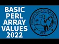 Perl Tutorial - Perl Arrays 2022