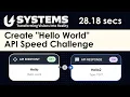 U4Systems - Create A Hello World API Speed Challenge