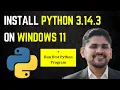 How to install Python 3 14 3 on Windows 11 Amit Thinks