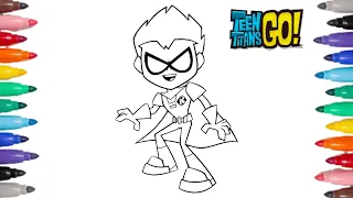 Teen Titans Go Robin Coloring Pages | Teen Titans Go 🌟