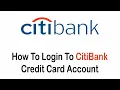 How to Login to Citi Bank Credit Card Account Citi Bank Credit Card Sign In