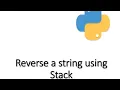 Reversing string using stack DSA
