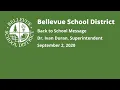Back to School Message to Families