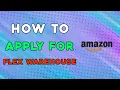 How To Apply For Amazon Flex Warehouse Easiest Way