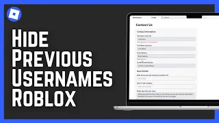 How To Hide Previous Usernames Roblox 2026