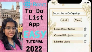 React Native Tutorial for Beginners - Build a To Do List App React Native App