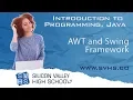 AWT and Swing Framework Intro to Programming Java