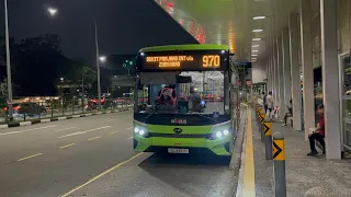 SMRT Buses BYD BC12A04 Batch 1 SG3371Y on Service 970 departing Bus Stop 44251