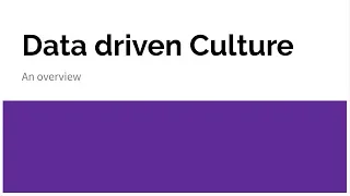 Data driven engineering culture
