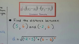 G E D Math 22e Finding the Distance between two points