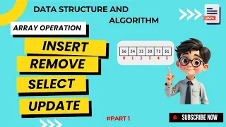 Array Operation in Data Structure Algorithm Insert Remove Select Update Java Tutorial Part1