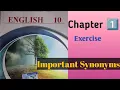 Class 10 Chapter Solved Exercise with important Synonyms New English Book EXAMS 2027