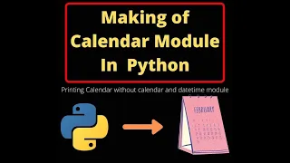 Calendar in Python Python Mini Project