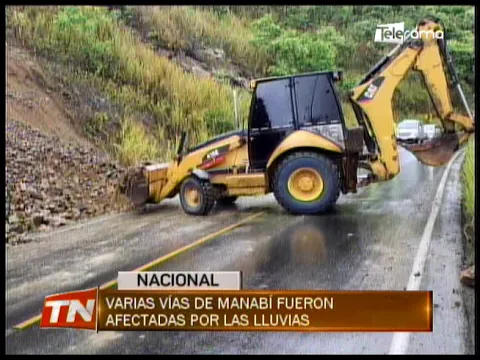 Varias vías de Manabí fueron afectadas por las lluvias