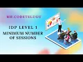 Minimum Number Of Sessions IDP L1