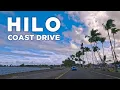 Hilo to Lehia Beach Park Drive Banyan Drive Coastal Scenic Big Island 4K