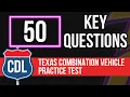 Texas CDL Combination Vehicle Practice Test 2026 Written Knowledge Exam with Questions Answers