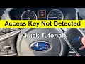 Access Key Not Detected - How to start