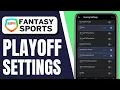 How to Change Playoff Settings in ESPN Fantasy Football