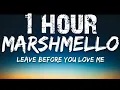Download Lagu Marshmallow - Leave Before you Love Me (1 hour )