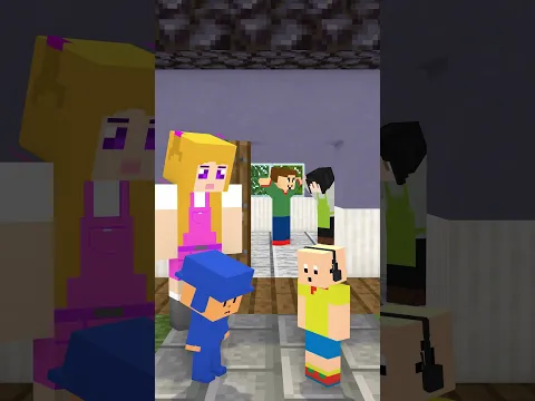 POCOYO AYUDA A CAILLOU #shorts #minecraft  #robux #roblox #pocoyo