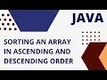 Java program of sorting an array in ascending and descending order