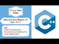 String class demo with default parameterized and copy constructor in C