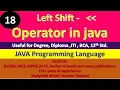 Left shift operator in java - very short trick to say output