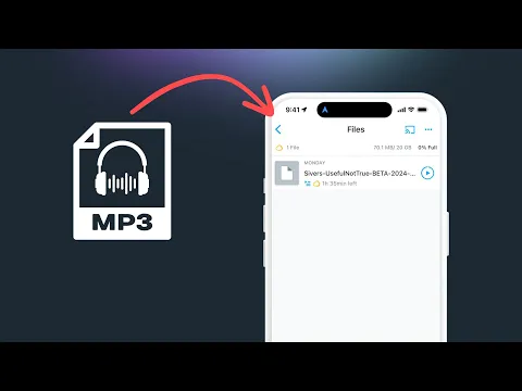 Download MP3 How to manually add an mp3 or audiobook to your podcast listening app