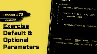 JavaScript For Beginners Exercise Default Optional Parameters