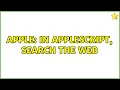 Apple In Applescript search the web