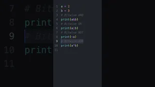 Bitwise operators in python