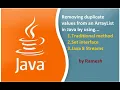 JAVA FAQ 88 Removing duplicate values from an ArrayList in java