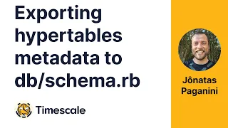 Exporting hypertable metadata to