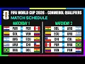 Matc ay 1 2 Match Schedule FIFA World Cup 2026 CONMEBOL Qualifiers