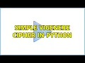Simple Vigenere Cipher In Python