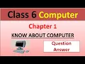 Class 6 Chapter 1 know about computer Short answer questions