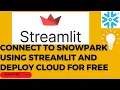 Streamlit App to profile tables in snowflake
