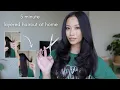 5 minute haircut at home long layered haircut