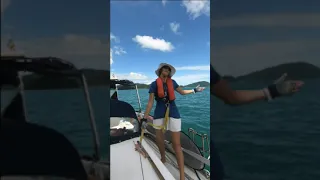 Safety First! Sailing with a PFD #shorts #sailing#sailingsafety
