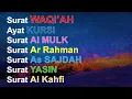 Download Lagu Surat Al WAQIAH Merdu, Ayat Kursi, Surat Al MULK, Ar Rahman, As SAJDAH, YASIN, Al Kahfi