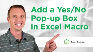 How to Add a Yes No Pop-up Message Box to a Macro Before it Runs Part 4 of 4
