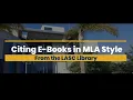 Citing E Books from Library Databases in MLA Style
